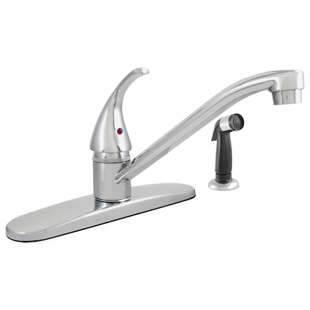 Ldr Industries LDR One Handle Chrome Kitchen Faucet Side Sprayer Included 013 1405CP